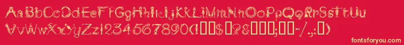 TarantellaMf Font – Yellow Fonts on Red Background