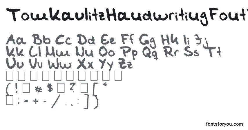 Czcionka TomKaulitzHandwritingFontByShaiza7 – alfabet, cyfry, specjalne znaki