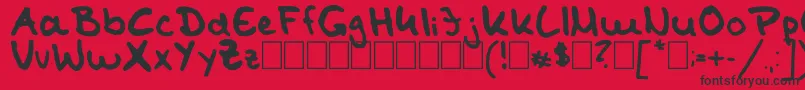 TomKaulitzHandwritingFontByShaiza7 Font – Black Fonts on Red Background