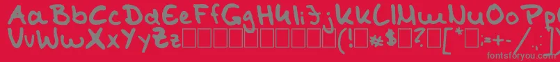 Police TomKaulitzHandwritingFontByShaiza7 – polices grises sur fond rouge