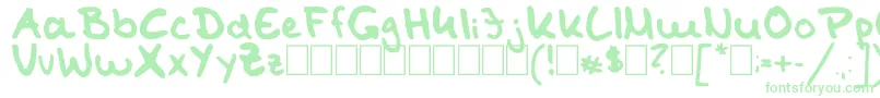 TomKaulitzHandwritingFontByShaiza7 Font – Green Fonts on White Background