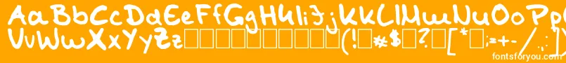 TomKaulitzHandwritingFontByShaiza7 Font – White Fonts on Orange Background