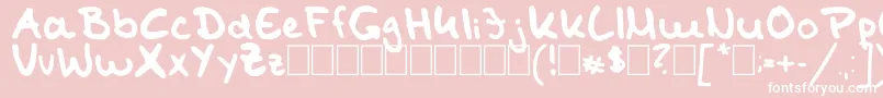 TomKaulitzHandwritingFontByShaiza7 Font – White Fonts on Pink Background