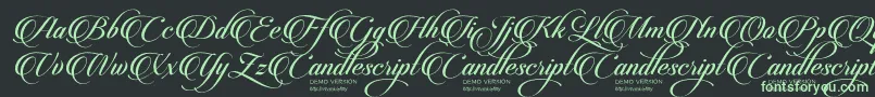 CandlescriptDemoVersion Font – Green Fonts on Black Background