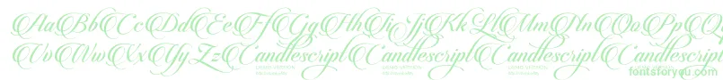 CandlescriptDemoVersion Font – Green Fonts on White Background