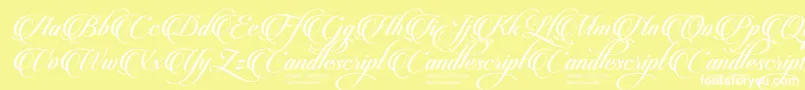 CandlescriptDemoVersion Font – White Fonts on Yellow Background