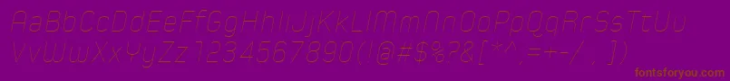 Шрифт SpoonHairlineItalic – коричневые шрифты на фиолетовом фоне