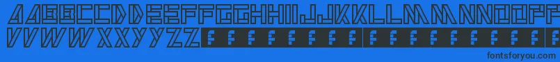 Alkaline Font – Black Fonts on Blue Background