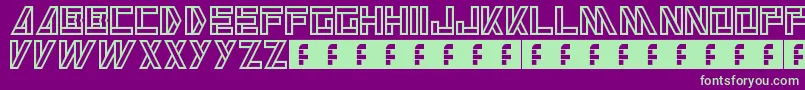 Alkaline Font – Green Fonts on Purple Background