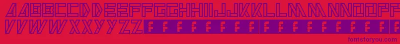 Alkaline Font – Purple Fonts on Red Background