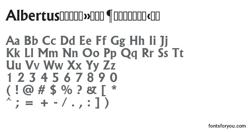 AlbertusРџРѕР»СѓР¶РёСЂРЅС‹Р№ Font – alphabet, numbers, special characters