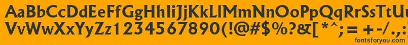 AlbertusРџРѕР»СѓР¶РёСЂРЅС‹Р№ Font – Black Fonts on Orange Background