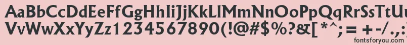 AlbertusРџРѕР»СѓР¶РёСЂРЅС‹Р№ Font – Black Fonts on Pink Background