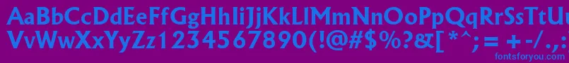 AlbertusРџРѕР»СѓР¶РёСЂРЅС‹Р№ Font – Blue Fonts on Purple Background