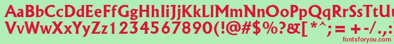 AlbertusРџРѕР»СѓР¶РёСЂРЅС‹Р№ Font – Red Fonts on Green Background