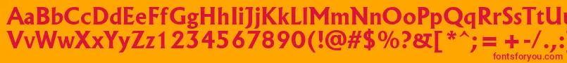 AlbertusРџРѕР»СѓР¶РёСЂРЅС‹Р№ Font – Red Fonts on Orange Background
