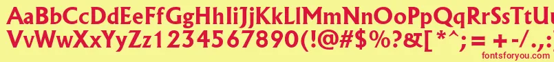 AlbertusРџРѕР»СѓР¶РёСЂРЅС‹Р№ Font – Red Fonts on Yellow Background