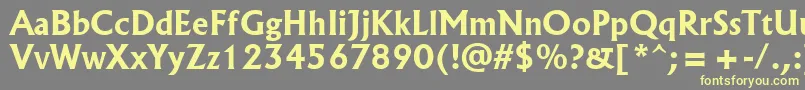 AlbertusРџРѕР»СѓР¶РёСЂРЅС‹Р№ Font – Yellow Fonts on Gray Background