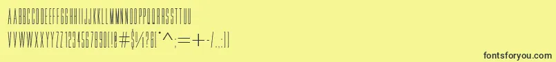 Police Movieletterscyrillic – polices noires sur fond jaune