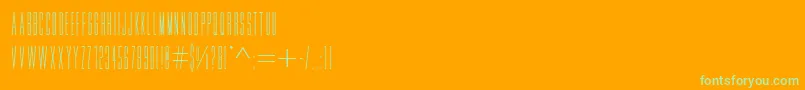 フォントMovieletterscyrillic – オレンジの背景に緑のフォント