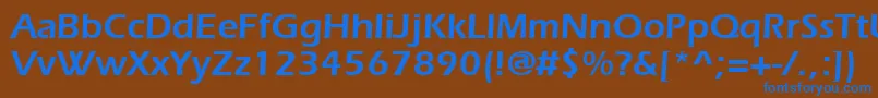 Więcej informacji o czcionce SpeedoSsiSemiBold Czcionka SpeedoSsiSemiBold – niebieskie czcionki na brązowym tle