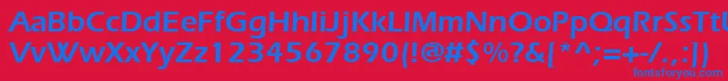 SpeedoSsiSemiBold Font – Blue Fonts on Red Background