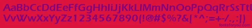 Шрифт SpeedoSsiSemiBold – фиолетовые шрифты на красном фоне