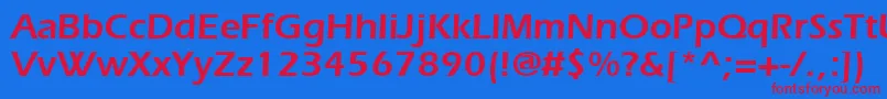 SpeedoSsiSemiBold Font – Red Fonts on Blue Background