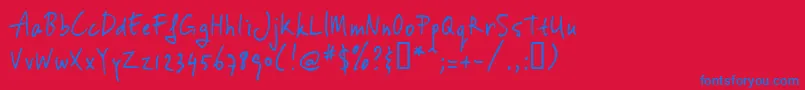 Vinchand Font – Blue Fonts on Red Background