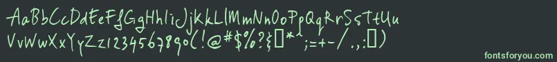 Шрифт Vinchand – зелёные шрифты на чёрном фоне