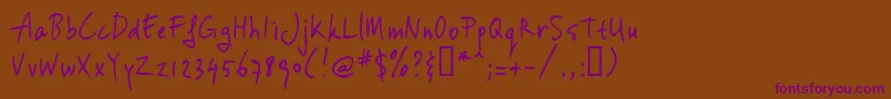 Шрифт Vinchand – фиолетовые шрифты на коричневом фоне