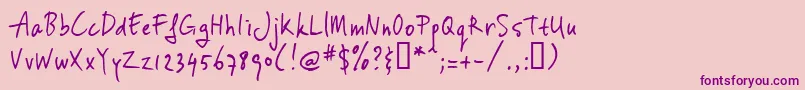Vinchand Font – Purple Fonts on Pink Background