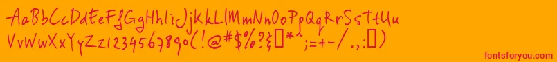 Vinchand Font – Red Fonts on Orange Background