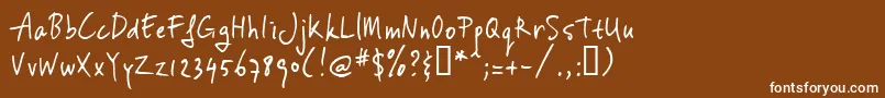 Шрифт Vinchand – белые шрифты на коричневом фоне