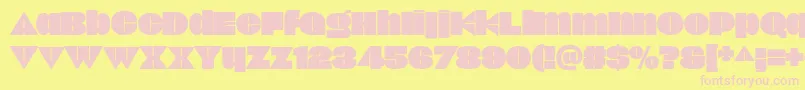 フォントOnick – ピンクのフォント、黄色の背景