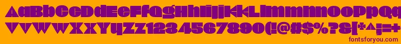 Onick Font – Purple Fonts on Orange Background