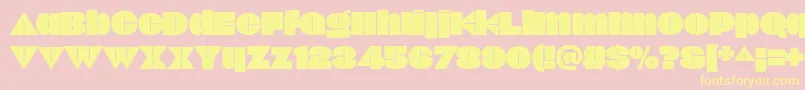 Onick Font – Yellow Fonts on Pink Background