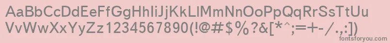 フォントTextbookCyrillic – ピンクの背景に灰色の文字