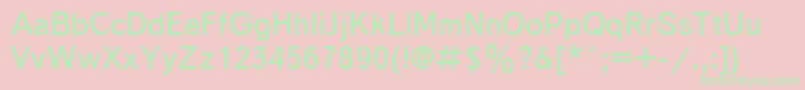 フォントTextbookCyrillic – ピンクの背景に緑の文字