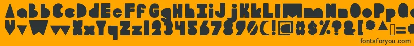 Blooky Font – Black Fonts on Orange Background