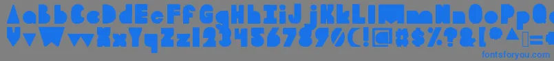 Blooky Font – Blue Fonts on Gray Background