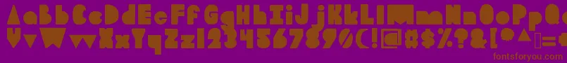 Blooky Font – Brown Fonts on Purple Background