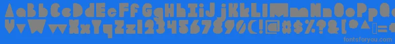 Blooky Font – Gray Fonts on Blue Background