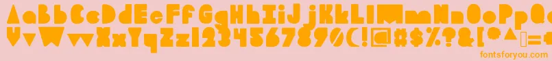 Blooky Font – Orange Fonts on Pink Background