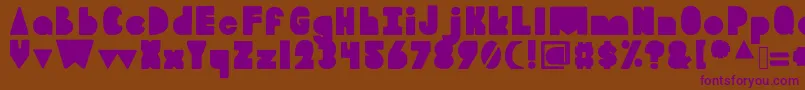 Blooky Font – Purple Fonts on Brown Background