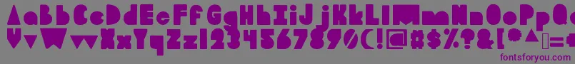 Blooky Font – Purple Fonts on Gray Background