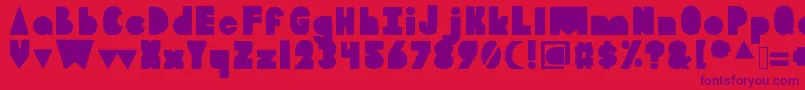 Blooky Font – Purple Fonts on Red Background