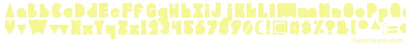 Blooky Font – Yellow Fonts on White Background