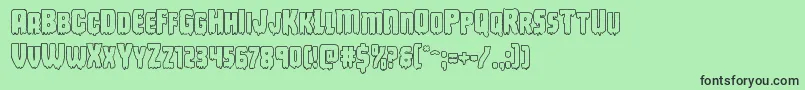 Deathbloodout Font – Black Fonts on Green Background
