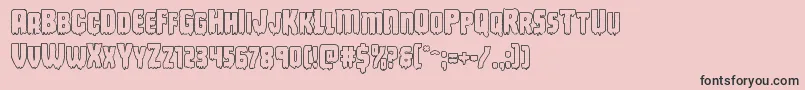 フォントDeathbloodout – ピンクの背景に黒い文字